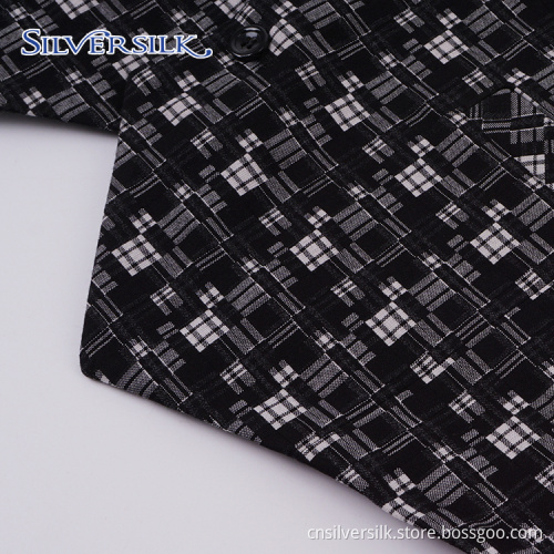 Plaid gentleman suit vest office wear waistcoat